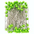 Epingle à tête coloris Vert Anis 100 pces Diam 6 mm x 65 mm