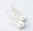 Oiseau plume blanche sur tige par 2 pièces