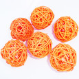 Boule Osier par 6 pièces coloris Orange