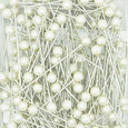Epingle à tête coloris Blanc 150 pces Diam 4 mm x 40 mm