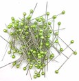 Epingle à tête coloris Vert anis 150 pces Diam 4 mm x 40 mm