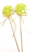 Piques Chapeaux vert anis x 2