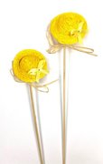Piques Chapeaux jaune x 2