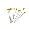 Epingle à tête coloris Jaune x 10Diam 6 mm Long 65 mm