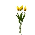 Bouquet de 4 tulipes Jaune artificielles.