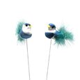 Oiseau sur tige bleu x 2