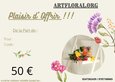 E.Carte Cadeau 50€ Plaisir d' offrir