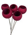 Bell cup rouge sur tige x 5 Bell cup rouge sur tige x 5