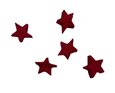 Petite Etoile Naturelle Noix de coco x 5 couleur rouge. Petite Etoile Naturelle Noix de coco x 5 couleur rouge.