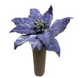 Fleur de poinsettia lilas violet x 1