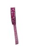 Ruban rose transparent motif 