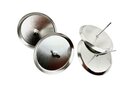 Porte bougie argent sur pique pour couronne x 4 ( Diam 6 cm )