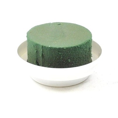 Coupe junior blanche avec mousse OASIS pour fleur fraiche .