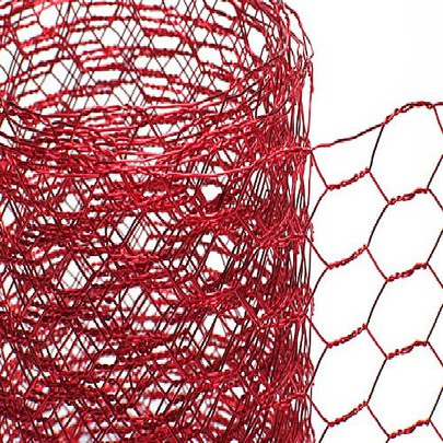 Ruban grillage fil métal coloris Rouge par 5 m