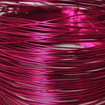 Fil alu déco métallique OASIS 1 mm coloris fuchsia