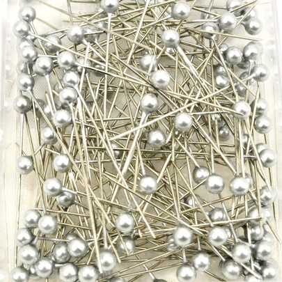 Epingle à tête coloris Argent 150 pces Diam 4 mm x 40 mm