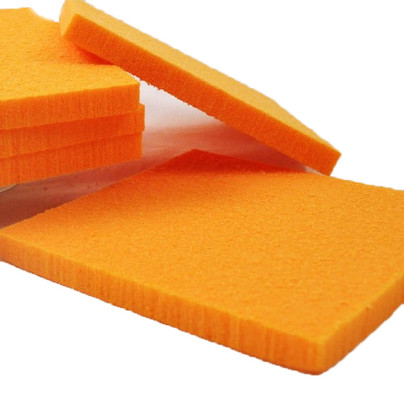 Feuille Oasis a découper par 10 pièces couleur Mandarine