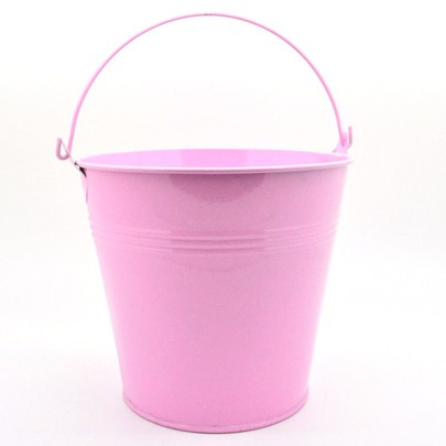 Seau zinc laqué GM couleur Rose 