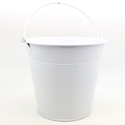 Seau zinc laqué GM couleur Blanc