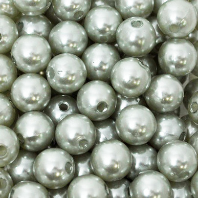 Perle 14 mm coloris Argent par 35