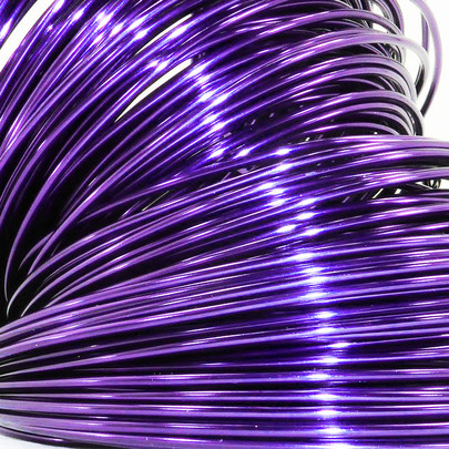 Fil alu déco métallique OASIS 2 mm coloris Violet par 5 m