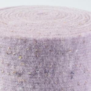 Laine à découper avec fleurs incrustées Lilas