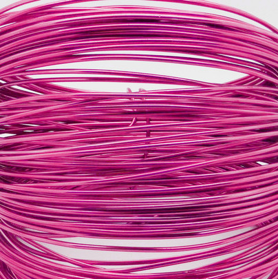 Fil alu déco métallique OASIS 2 mm coloris Fuchsia par 5 m