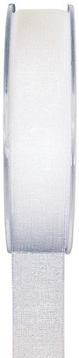 Ruban Organdi 15 mm coloris Blanc par 20 mètres