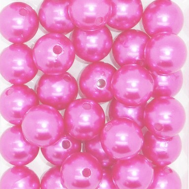 Perle 14 mm coloris Fuchsia par 35
