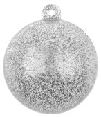 Boule à garnir pailette Argent plexiglas 5 cm par 6 pièces