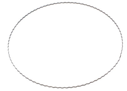 Anneau acier ondulé pour confection couronne diam 25cm.