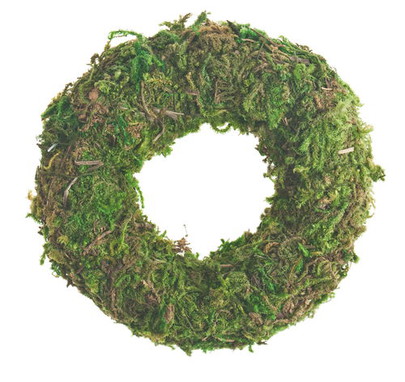 Couronne en mousse naturelle séchée 8 cm