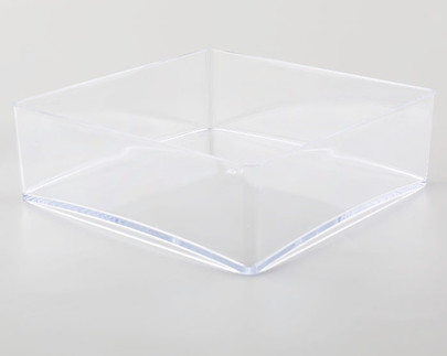 Coupe carrée Plexiglas Cristal 20 x 20 cm