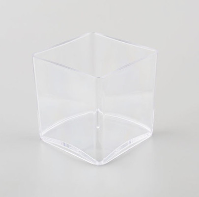 Vase carré Plexiglas Cristal 10 x 10 x 10 cm