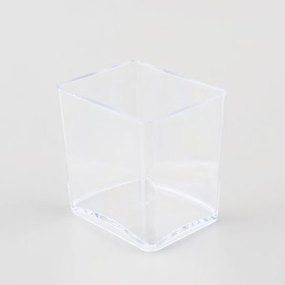 Vase rectangle Plexiglas Cristal haut 10 cm