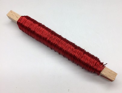 Bobine fil de fer 100 grs coloris rouge