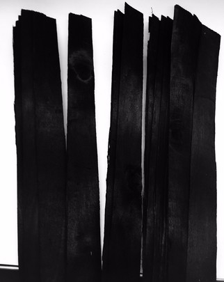 Ruban de bois grande largeur noir