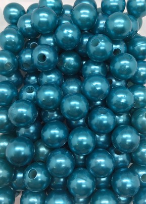 Perle 10mm Bleu turquoise par 115 pièces
