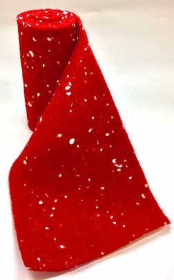 Laine à découper Rouge incrustées 