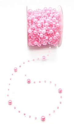 Guirlande de perle rose par 1,50 M