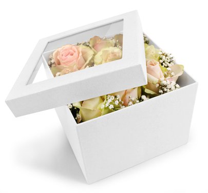 Boite à Chapeau Carrée GM Blanche.