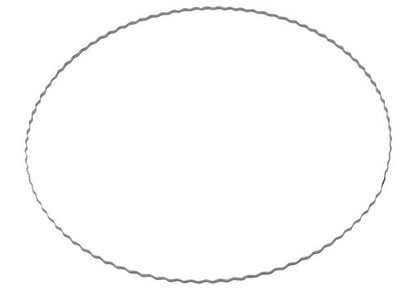 Anneau acier ondulé pour confection couronne diam 15 cm