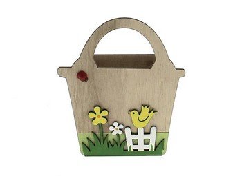 Contenant Bois Nature Décoratif Pâques