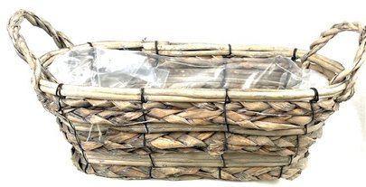 Jardinière vannerie avec anse