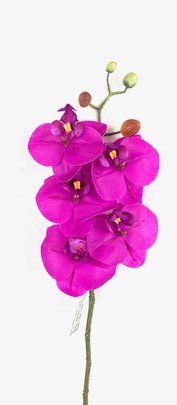 Mini orchidée phalaenopsis violette artificielle.