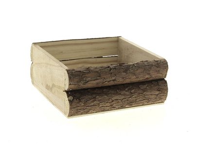 Jardinière carré bois 15cm x 15cm