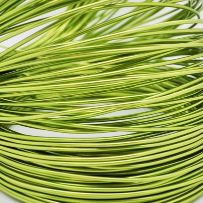 Fil alu déco métallique OASIS 1 mm coloris Vert Anis