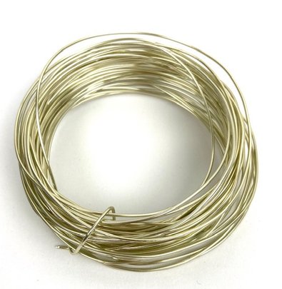 Fil alu déco métallique OASIS 1 mm coloris Perle par 10 m