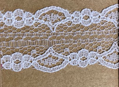 Ruban Dentelle Blanc par 2 m