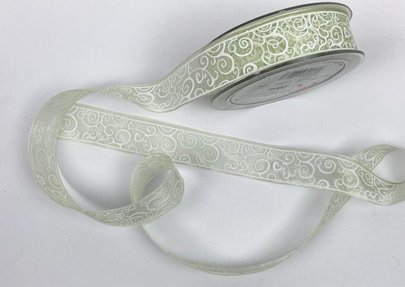 Ruban Ornement vert pale x 2 m